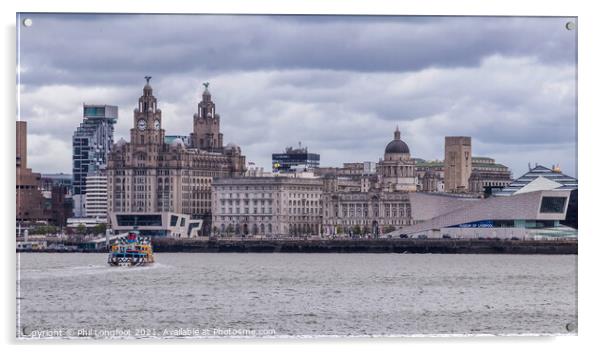 Liverpool famous waterfront   Acrylic by Phil Longfoot