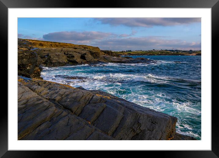 Boobys Bay Cornwall Framed Mounted Print by Oxon Images