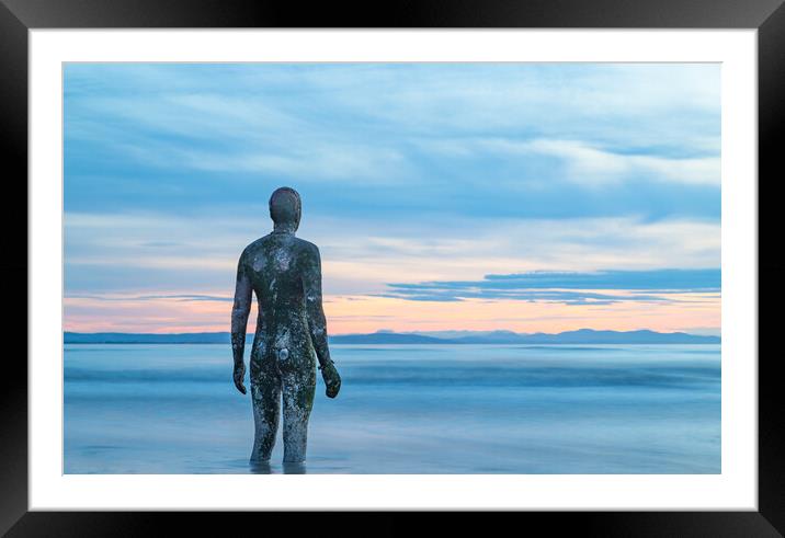 Iron Man standing in water Framed Mounted Print by Jason Wells