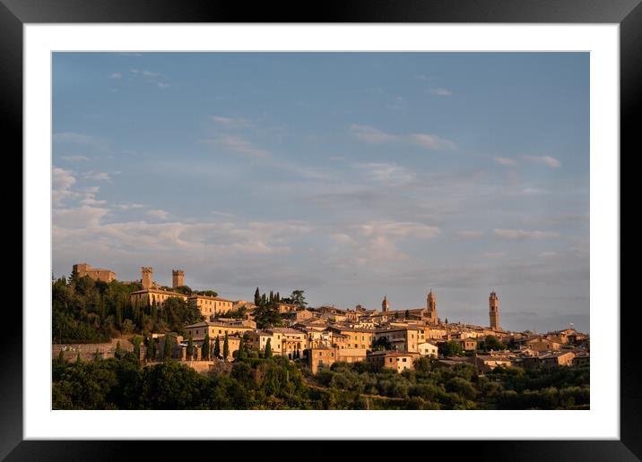 Montalcino Cityscape on a Summer Morning Framed Mounted Print by Dietmar Rauscher