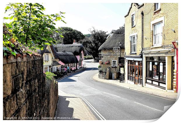 Old town, Shanklin, Isle of Wight, UK. Print by john hill