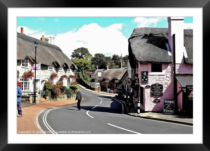 Thatched old village, Shanklin, Isle of Wight, UK. Framed Mounted Print by john hill