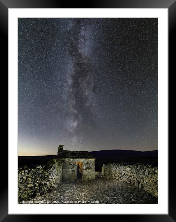 Milky Way above a Shepherd's Hut Framed Mounted Print by Paul Clark