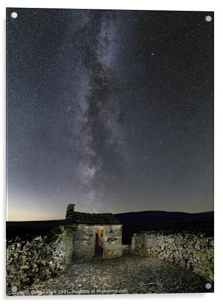 Milky Way above a Shepherd's Hut Acrylic by Paul Clark