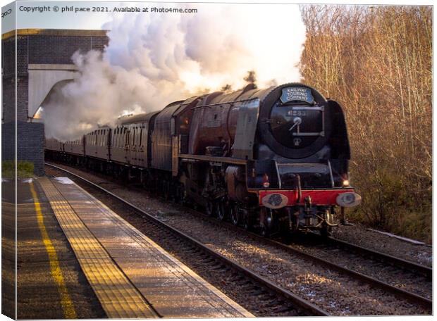 LMS Coronation class Duchess of Sutherland Canvas Print by phil pace