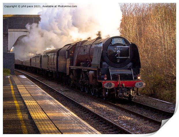 LMS Coronation class Duchess of Sutherland Print by phil pace