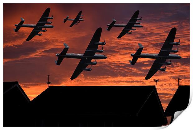 Lancaster sunset Print by Jason Connolly