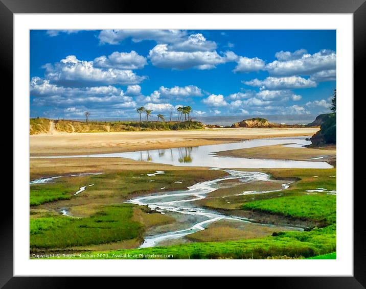 Serene Shoreline Framed Mounted Print by Roger Mechan