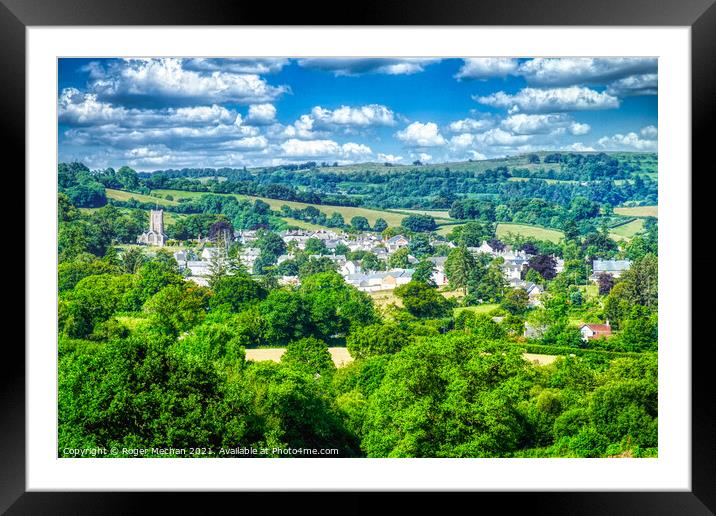 Serene View of Chagford Framed Mounted Print by Roger Mechan