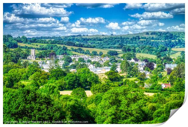 Serene View of Chagford Print by Roger Mechan