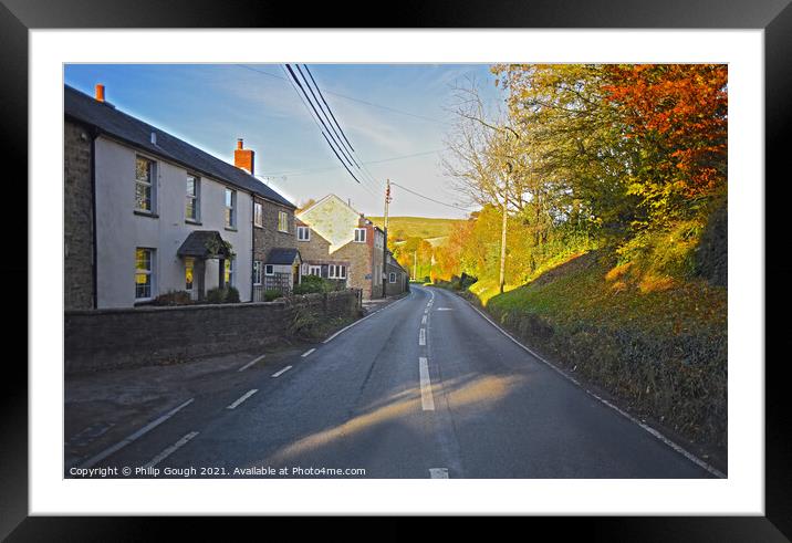 Bridport Road towards Beaminster South West Framed Mounted Print by Philip Gough