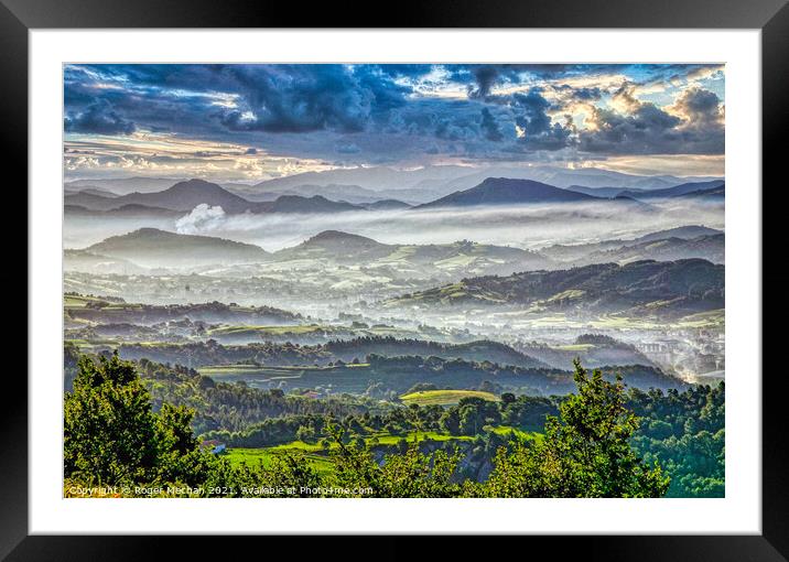 Ethereal Pyrenean Dawn Framed Mounted Print by Roger Mechan