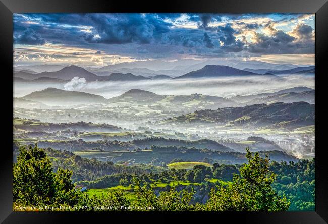 Ethereal Pyrenean Dawn Framed Print by Roger Mechan