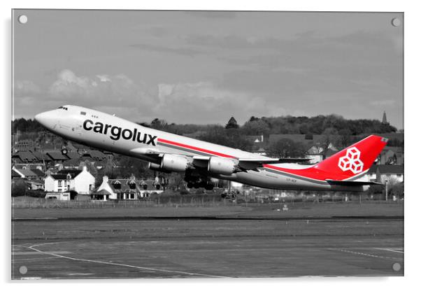 Cargolux Boeing 747-8F, take-off Acrylic by Allan Durward Photography