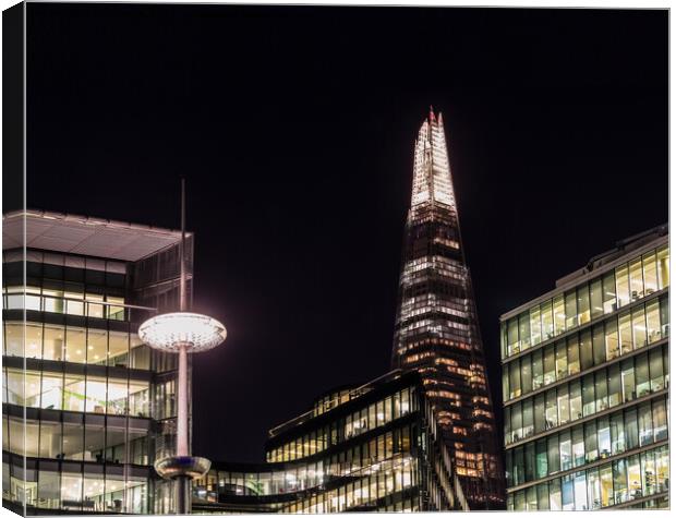 The Shard at Night Canvas Print by Jo Sowden
