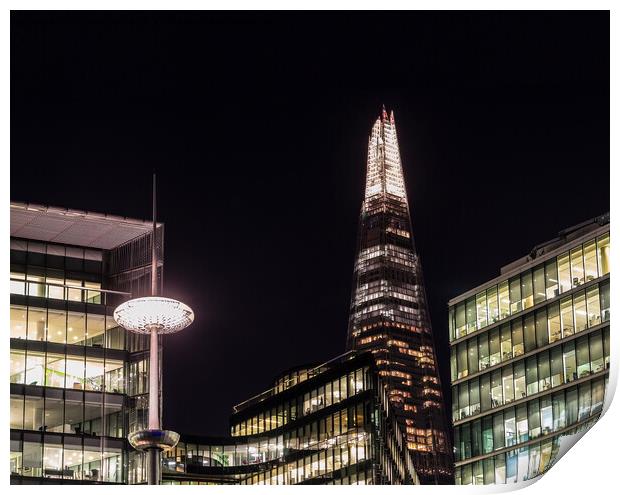 The Shard at Night Print by Jo Sowden