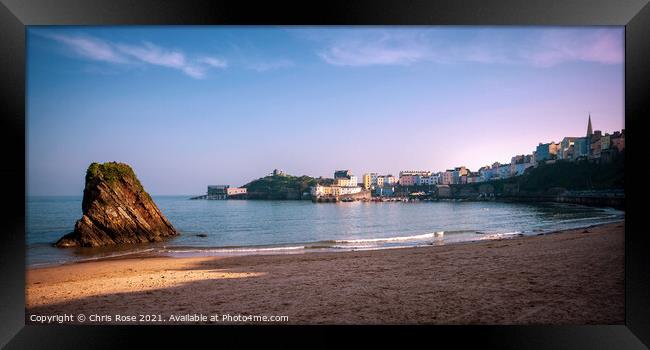 Tenby from North Beach Framed Print by Chris Rose