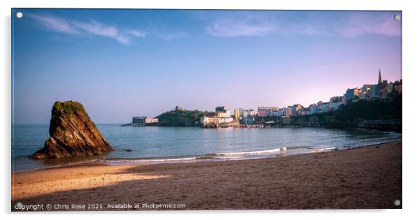 Tenby from North Beach Acrylic by Chris Rose