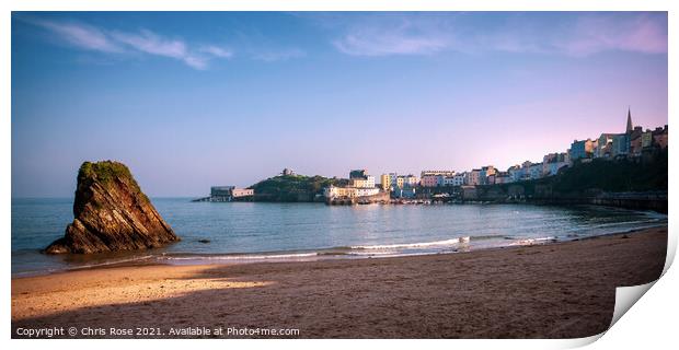 Tenby from North Beach Print by Chris Rose