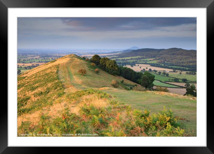 The Wrekin form The Lawley Framed Mounted Print by Andrew Ray
