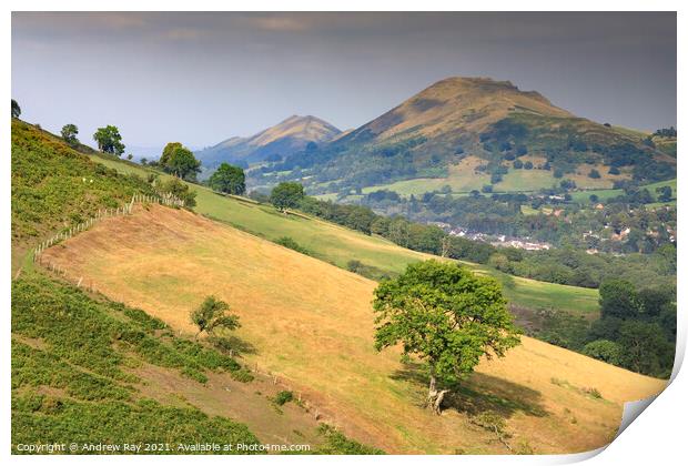Towards Cear Caradoc and The Lawley  Print by Andrew Ray