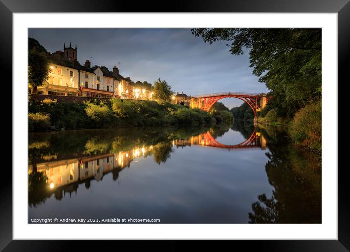 Ironbridge reflections Framed Mounted Print by Andrew Ray