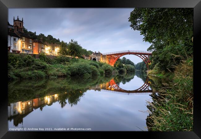 Twilight reflections (Ironbridge) Framed Print by Andrew Ray