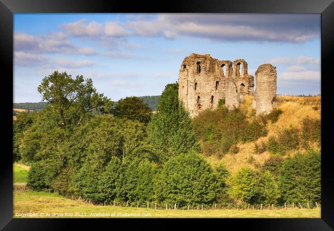 Clun Castle  Framed Print by Andrew Ray