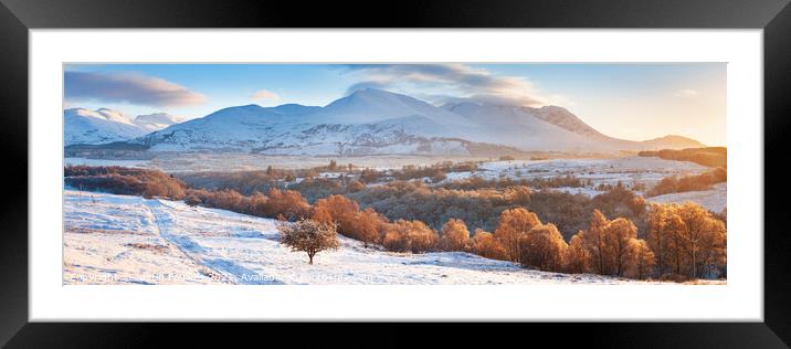 Glen Spean Winter panorama Framed Mounted Print by Justin Foulkes