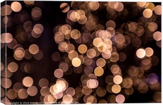 Abstract Out of Focus Lights Canvas Print by Chris Dorney