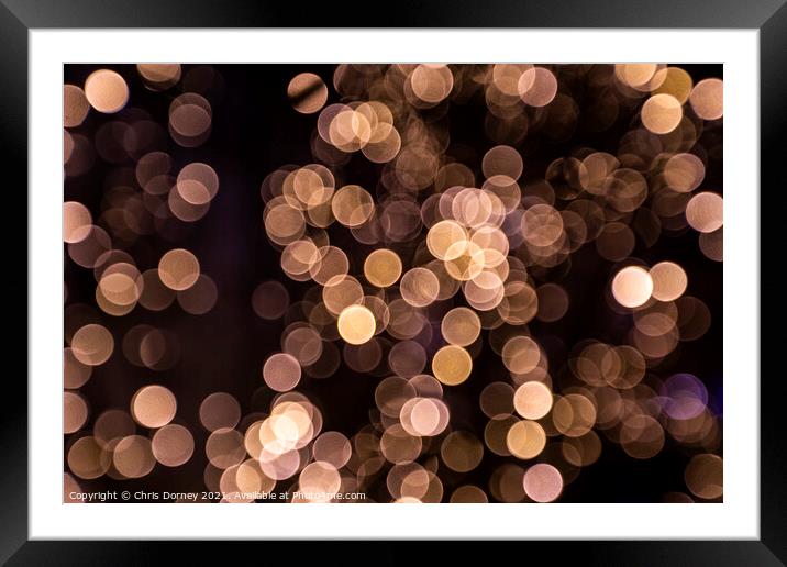 Abstract Out of Focus Lights Framed Mounted Print by Chris Dorney