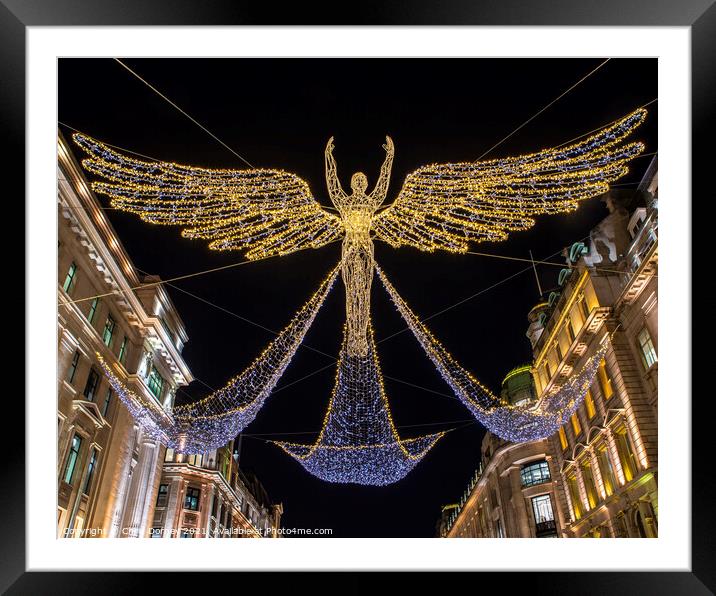 Regent Street Christmas Lights in London, UK Framed Mounted Print by Chris Dorney