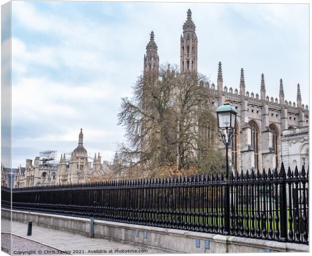 The exterior of King's College, Cambridge Canvas Print by Chris Yaxley