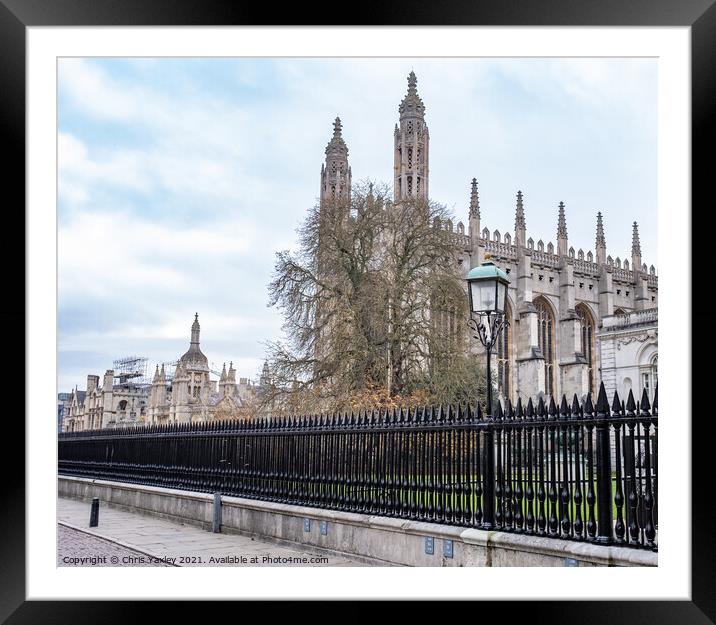 The exterior of King's College, Cambridge Framed Mounted Print by Chris Yaxley