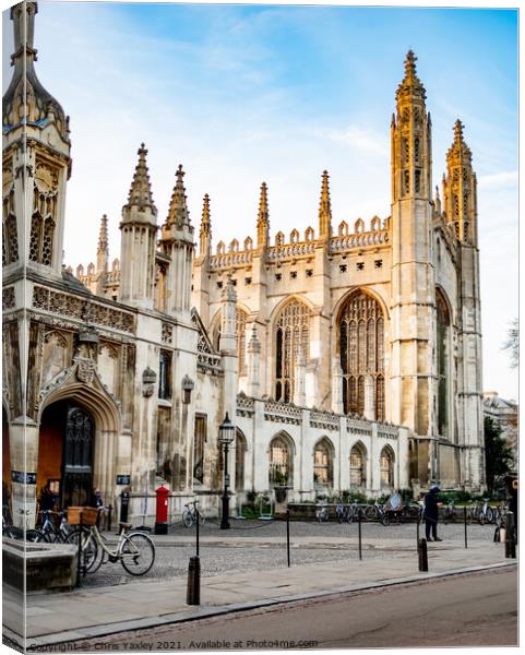 The exterior of King’s College, Cambridge Canvas Print by Chris Yaxley