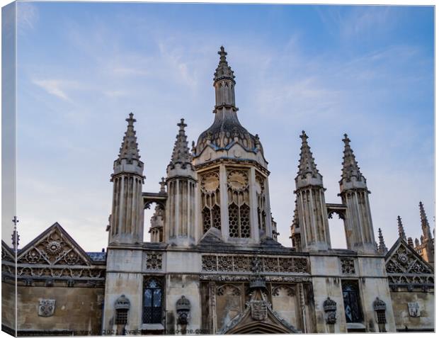 The exterior of King’s College entrance, Cambridge Canvas Print by Chris Yaxley