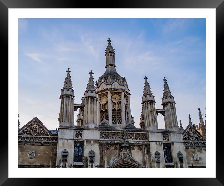 The exterior of King’s College entrance, Cambridge Framed Mounted Print by Chris Yaxley