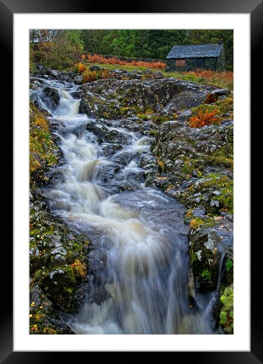 Barrow Beck Waterfall from Ashness Bridge, Lake District Framed Mounted Print by Martyn Arnold