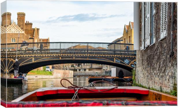 Private punt tour on the River Cam, Cambridge Canvas Print by Chris Yaxley