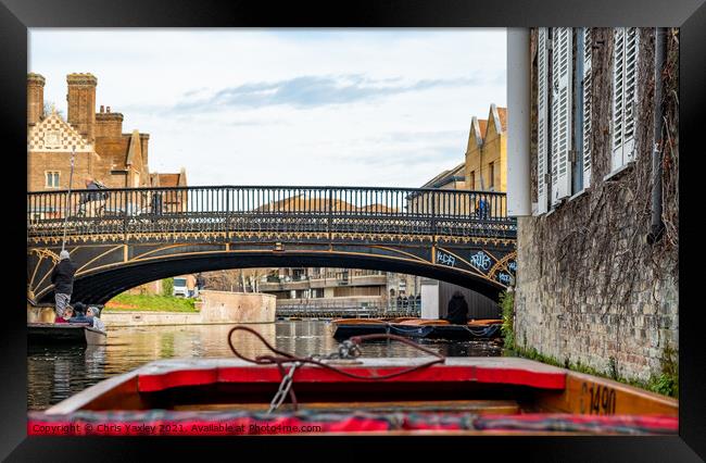 Private punt tour on the River Cam, Cambridge Framed Print by Chris Yaxley