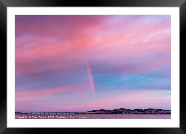 Dundee Rainbow Sunset Scotland Framed Mounted Print by Craig Doogan
