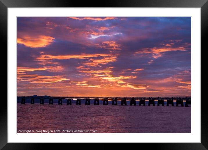 Tay Bridge Sunset Dundee Framed Mounted Print by Craig Doogan