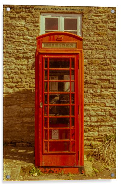 Telephone box Acrylic by Stuart C Clarke