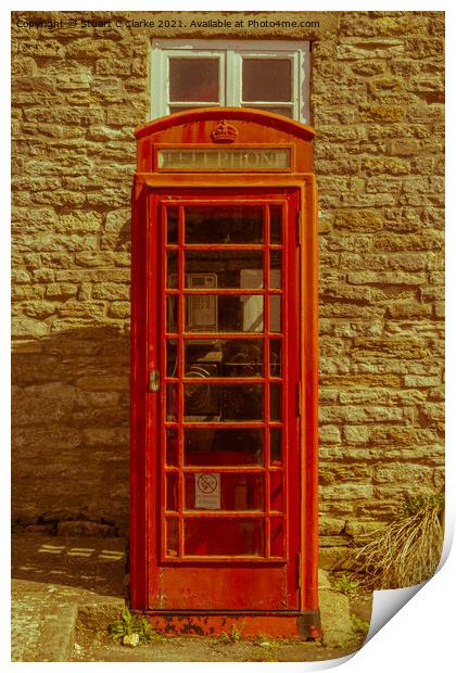 Telephone box Print by Stuart C Clarke