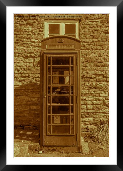Telephone box Framed Mounted Print by Stuart C Clarke