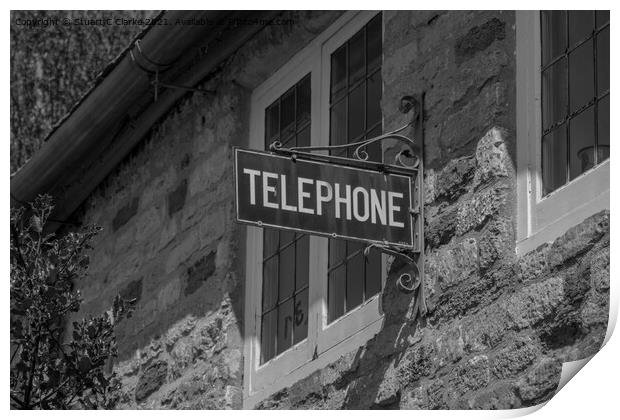 Telephone Print by Stuart C Clarke