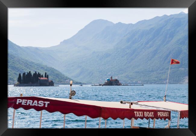 Tourist boat in Perast Framed Print by Jason Wells