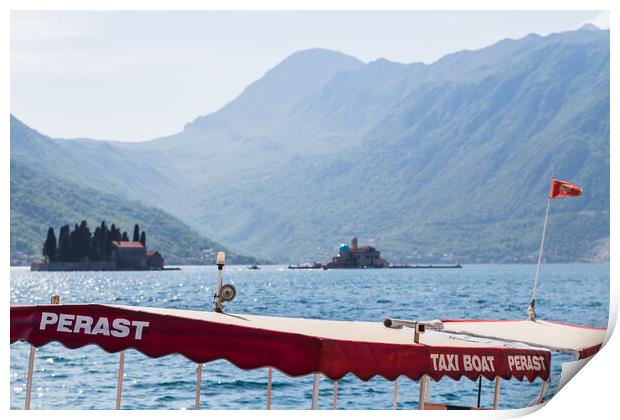 Tourist boat in Perast Print by Jason Wells