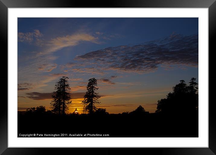 Mid Devon sunset Framed Mounted Print by Pete Hemington