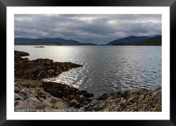 Across the Sound, Scalpay, Outer Hebrides Framed Mounted Print by Kasia Design